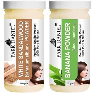 PARK DANIEL Premium White Sandalwood Powder & Banana Powder Combo Pack of 2 Jars of 100 gms(200 gms) (200 ml) PARK DANIEL Premium White Sandalwood Powder & Banana Powder Combo Pack of 2 Jars of 100 gms(200 gms) (200 ml)