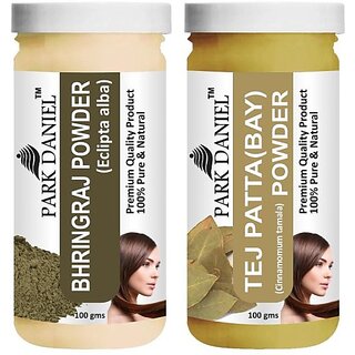 PARK DANIEL Pure & Natural Bhringraj Powder & Tej Patta(Bay) Powder Combo Pack (200 ml) PARK DANIEL Pure & Natural Bhringraj Powder & Tej Patta(Bay) Powder Combo Pack (200 ml)