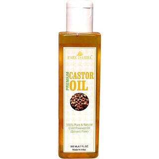                       PARK DANIEL Cold pressed Castor Oil -100 % Pure and Natural(200 ml) Hair Oil (200 ml)                                              