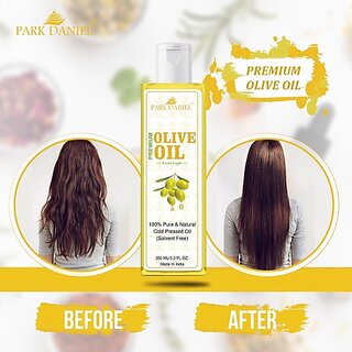                       PARK DANIEL Extra Light Olive Oil-100 % Pure and Natural(200 ml) Hair Oil (200 ml)                                              