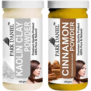 PARK DANIEL Pure & Natural Kaolin Powder & Cinnamon Powder Combo Pack of 2 Bottles of 100 gm (200 gm ) (200 ml) PARK DANIEL Pure & Natural Kaolin Powder & Cinnamon Powder Combo Pack of 2 Bottles of 100 gm (200 gm ) (200 ml)