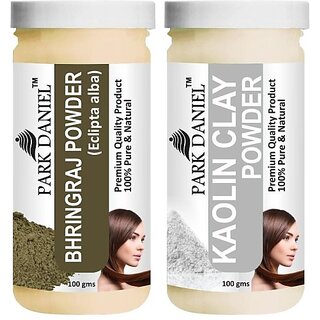 PARK DANIEL Pure & Natural Bhringraj Powder & Kaolin Clay Powder Combo Pack (200 ml) PARK DANIEL Pure & Natural Bhringraj Powder & Kaolin Clay Powder Combo Pack (200 ml)