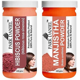                       PARK DANIEL Pure & Natural Hibiscus Powder & Manjistha Leaf Powder Combo Pack (200 ml)                                              