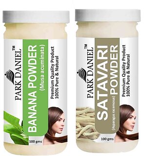 PARK DANIEL Pure & Natural Banana Powder & Satavari Powder Combo Pack of 2 Bottles of 100 gm (200 gm ) (200 ml) PARK DANIEL Pure & Natural Banana Powder & Satavari Powder Combo Pack of 2 Bottles of 100 gm (200 gm ) (200 ml)