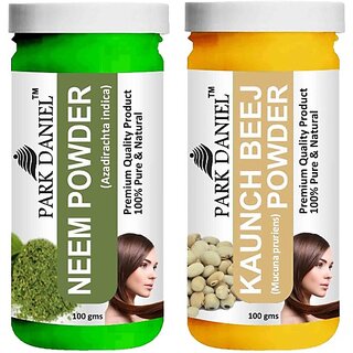 PARK DANIEL Pure & Natural Neem Powder & Kaunch Beej Powder Combo Pack of 2 Bottles of 100 gm (200 gm ) (200 ml) PARK DANIEL Pure & Natural Neem Powder & Kaunch Beej Powder Combo Pack of 2 Bottles of 100 gm (200 gm ) (200 ml)