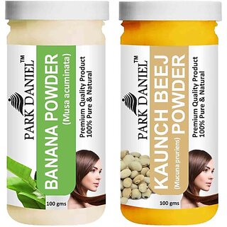 PARK DANIEL Pure & Natural Banana Powder & Kaunch Beej Powder Combo Pack of 2 Bottles of 100 gm (200 gm ) (200 ml) PARK DANIEL Pure & Natural Banana Powder & Kaunch Beej Powder Combo Pack of 2 Bottles of 100 gm (200 gm ) (200 ml)