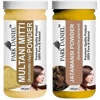 PARK DANIEL Pure & Natural Multani Mitti Powder & Jatamansi Powder Combo Pack of 2 Bottles of 100 gm (200 gm ) (200 ml) PARK DANIEL Pure & Natural Multani Mitti Powder & Jatamansi Powder Combo Pack of 2 Bottles of 100 gm (200 gm ) (200 ml)