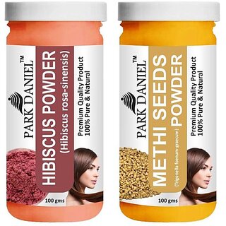 PARK DANIEL Pure & Natural Hibiscus Powder & Methi Powder Combo Pack (200 ml) PARK DANIEL Pure & Natural Hibiscus Powder & Methi Powder Combo Pack (200 ml)