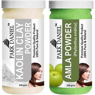 PARK DANIEL Pure & Natural Kaolin Powder & Amla Powder Combo Pack of 2 Bottles of 100 gm (200 gm ) (200 ml) PARK DANIEL Pure & Natural Kaolin Powder & Amla Powder Combo Pack of 2 Bottles of 100 gm (200 gm ) (200 ml)