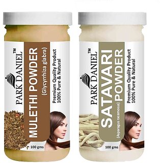 PARK DANIEL Pure & Natural Mulethi Powder & Satavari Powder Combo Pack of 2 Bottles of 100 gm (200 gm ) (200 ml) PARK DANIEL Pure & Natural Mulethi Powder & Satavari Powder Combo Pack of 2 Bottles of 100 gm (200 gm ) (200 ml)