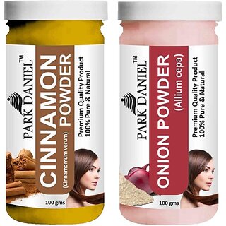 PARK DANIEL Pure & Natural Cinnamon Powder & Onion Powder Combo Pack of 2 Bottles of 100 gm (200 gm ) (200 ml) PARK DANIEL Pure & Natural Cinnamon Powder & Onion Powder Combo Pack of 2 Bottles of 100 gm (200 gm ) (200 ml)