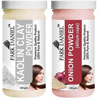 PARK DANIEL Pure & Natural Kaolin Powder & Onion Powder Combo Pack of 2 Bottles of 100 gm (200 gm ) (200 ml) PARK DANIEL Pure & Natural Kaolin Powder & Onion Powder Combo Pack of 2 Bottles of 100 gm (200 gm ) (200 ml)