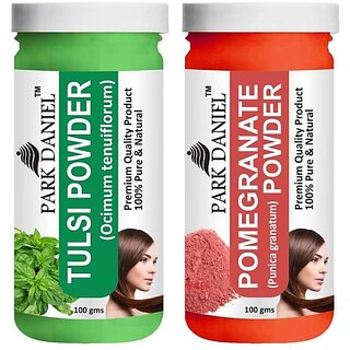 PARK DANIEL Pure & Natural Tulsi Powder & Pomegranate Powder Combo Pack of 2 Bottles of 100 gm (200 gm ) (200 ml) PARK DANIEL Pure & Natural Tulsi Powder & Pomegranate Powder Combo Pack of 2 Bottles of 100 gm (200 gm ) (200 ml)