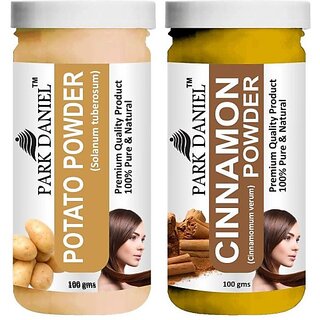                       PARK DANIEL Premium Potato Powder & Cinnamon Powder Combo Pack of 2 Jars of 100 gms(200 gms) (200 g)                                              