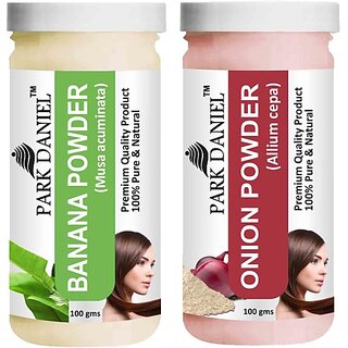 PARK DANIEL Pure & Natural Banana Powder & Onion Powder Combo Pack of 2 Bottles of 100 gm (200 gm ) (200 ml) PARK DANIEL Pure & Natural Banana Powder & Onion Powder Combo Pack of 2 Bottles of 100 gm (200 gm ) (200 ml)