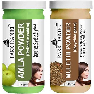 PARK DANIEL Pure & Natural Amla Powder & Mulethi Powder Combo Pack of 2 Bottles of 100 gm (200 gm ) (200 g) PARK DANIEL Pure & Natural Amla Powder & Mulethi Powder Combo Pack of 2 Bottles of 100 gm (200 gm ) (200 g)