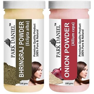 PARK DANIEL Pure & Natural Bhringraj Powder & Onion Powder Combo Pack (200 ml) PARK DANIEL Pure & Natural Bhringraj Powder & Onion Powder Combo Pack (200 ml)