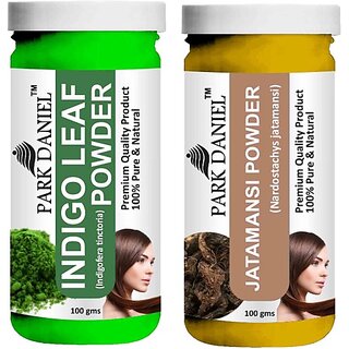 PARK DANIEL Pure & Natural Indigo Leaf Powder & Jatamansi Powder Combo Pack of 2 Bottles of 100 gm (200 gm ) (200 ml) PARK DANIEL Pure & Natural Indigo Leaf Powder & Jatamansi Powder Combo Pack of 2 Bottles of 100 gm (200 gm ) (200 ml)