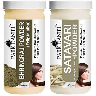 PARK DANIEL Pure & Natural Bhringraj Powder & Satavari Powder Combo Pack (200 ml) PARK DANIEL Pure & Natural Bhringraj Powder & Satavari Powder Combo Pack (200 ml)