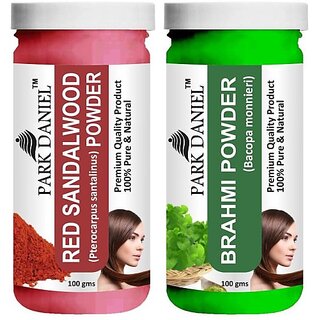                       PARK DANIEL Premium Red Sandalwood Powder & Brahmi Powder Combo Pack of 2 Jars of 100 gms(200 gms) (200 g)                                              