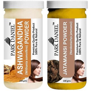 PARK DANIEL Premium Ashwagandha Powder & Jatamansi Powder Combo Pack of 2 Jars of 100 gms(200 gms) (200 g) PARK DANIEL Premium Ashwagandha Powder & Jatamansi Powder Combo Pack of 2 Jars of 100 gms(200 gms) (200 g)