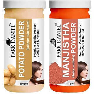                       PARK DANIEL Premium Potato Powder & Manjistha Leaf Powder Combo Pack of 2 Jars of 100 gms(200 gms) (200 g)                                              