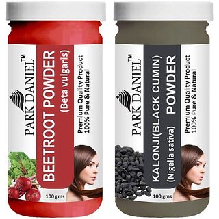                       PARK DANIEL Premium Beetroot Powder & Kalonji(Black Cumin) Powder Combo Pack of 2 Jars of 100 gms(200 gms) (200 g)                                              