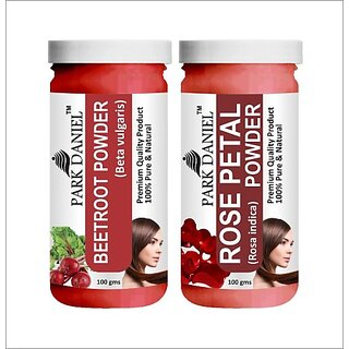                       PARK DANIEL Premium Beetroot Powder & Rose Petal Powder Combo Pack of 2 Jars of 100 gms(200 gms) (200 g)                                              
