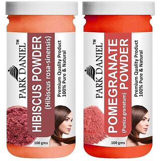 PARK DANIEL Pure & Natural Hibiscus Powder & Pomegranate Powder Combo Pack (200 ml) PARK DANIEL Pure & Natural Hibiscus Powder & Pomegranate Powder Combo Pack (200 ml)