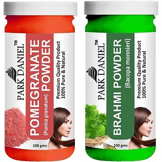 PARK DANIEL Pure & Natural Pomegranate Powder & Brahmi Powder Combo Pack of 2 Bottles of 100 gm (200 gm ) (200 ml) PARK DANIEL Pure & Natural Pomegranate Powder & Brahmi Powder Combo Pack of 2 Bottles of 100 gm (200 gm ) (200 ml)