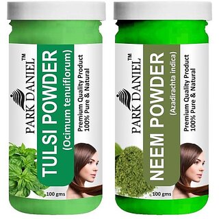 PARK DANIEL Pure & Natural Tulsi Powder & Neem Powder Combo Pack of 2 Bottles of 100 gm (200 gm ) (200 ml) PARK DANIEL Pure & Natural Tulsi Powder & Neem Powder Combo Pack of 2 Bottles of 100 gm (200 gm ) (200 ml)
