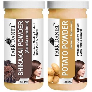 PARK DANIEL Pure & Natural Shikakai Powder & Potato Powder Combo Pack of 2 Bottles of 100 gm (200 gm ) (200 ml) PARK DANIEL Pure & Natural Shikakai Powder & Potato Powder Combo Pack of 2 Bottles of 100 gm (200 gm ) (200 ml)
