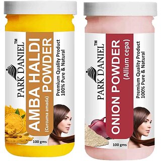 PARK DANIEL Pure & Natural Amba Haldi Powder & Onion Powder Combo Pack of 2 Bottles of 100 gm (200 gm ) (200 g) PARK DANIEL Pure & Natural Amba Haldi Powder & Onion Powder Combo Pack of 2 Bottles of 100 gm (200 gm ) (200 g)