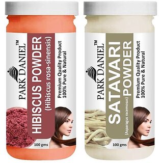 PARK DANIEL Pure & Natural Hibiscus Powder & Satavari Powder Combo Pack (200 ml) PARK DANIEL Pure & Natural Hibiscus Powder & Satavari Powder Combo Pack (200 ml)