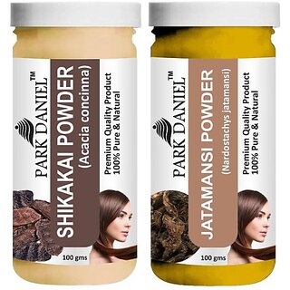 PARK DANIEL Pure & Natural Shikakai Powder & Jatamansi Powder Combo Pack of 2 Bottles of 100 gm (200 gm ) (200 ml) PARK DANIEL Pure & Natural Shikakai Powder & Jatamansi Powder Combo Pack of 2 Bottles of 100 gm (200 gm ) (200 ml)