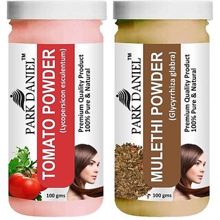                       PARK DANIEL Premium Tomato Powder & Mulethi Powder Combo Pack of 2 Jars of 100 gms(200 gms) (200 ml)                                              