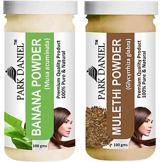                       PARK DANIEL Pure & Natural Banana Powder & Mulethi Powder Combo Pack of 2 Bottles of 100 gm (200 gm ) (200 ml)                                              