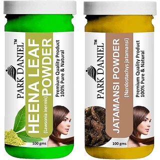 PARK DANIEL Pure & Natural Henna Leaf Powder & Jatamansi Powder Combo Pack (200 ml) PARK DANIEL Pure & Natural Henna Leaf Powder & Jatamansi Powder Combo Pack (200 ml)