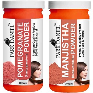 PARK DANIEL Pure & Natural Pomegranate Powder & Manjistha Leaf Powder Combo Pack of 2 Bottles of 100 gm (200 gm ) (200 ml) PARK DANIEL Pure & Natural Pomegranate Powder & Manjistha Leaf Powder Combo Pack of 2 Bottles of 100 gm (200 gm ) (200 ml)