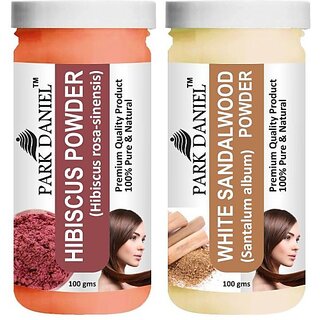 PARK DANIEL Pure & Natural Hibiscus Powder & White Sandalwood Powder Combo Pack (200 ml) PARK DANIEL Pure & Natural Hibiscus Powder & White Sandalwood Powder Combo Pack (200 ml)