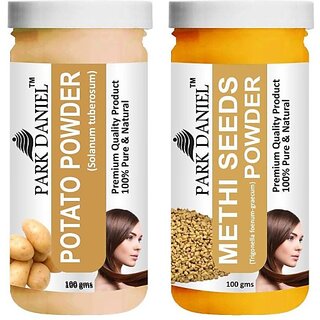                       PARK DANIEL Premium Potato Powder & Methi Powder Combo Pack of 2 Jars of 100 gms(200 gms) (200 g)                                              