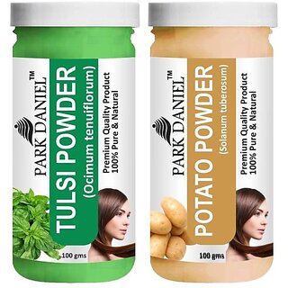 PARK DANIEL Pure & Natural Tulsi Powder & Potato Powder Combo Pack of 2 Bottles of 100 gm (200 gm ) (200 ml) PARK DANIEL Pure & Natural Tulsi Powder & Potato Powder Combo Pack of 2 Bottles of 100 gm (200 gm ) (200 ml)