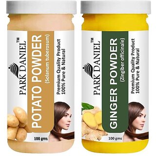                       PARK DANIEL Premium Potato Powder & Ginger Powder Combo Pack of 2 Jars of 100 gms(200 gms) (200 g)                                              