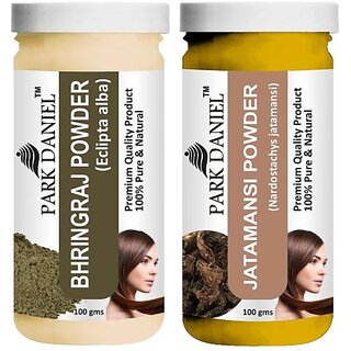                       PARK DANIEL Pure & Natural Bhringraj Powder & Jatamansi Powder Combo Pack (200 ml)                                              