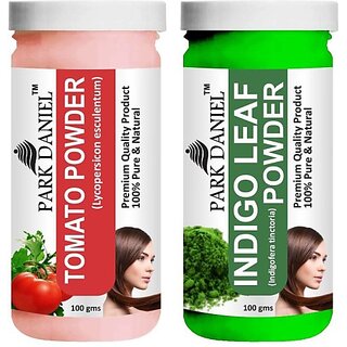 PARK DANIEL Premium Tomato Powder & Indigo Leaf Powder Combo Pack of 2 Jars of 100 gms(200 gms) (200 ml) PARK DANIEL Premium Tomato Powder & Indigo Leaf Powder Combo Pack of 2 Jars of 100 gms(200 gms) (200 ml)