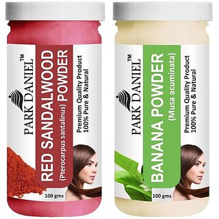                       PARK DANIEL Premium Red Sandalwood Powder & Banana Powder Combo Pack of 2 Jars of 100 gms(200 gms) (200 g)                                              