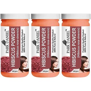                       PARK DANIEL Premium Hibiscus Powder - For Face Pack & Hair Growth Combo Pack 3 bottles of 100 gms(300 gms) (300 g)                                              