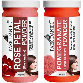 PARK DANIEL Pure & Natural Rose Petal Powder & Pomegranate Powder Combo Pack of 2 Bottles of 100 gm (200 gm ) (200 ml) PARK DANIEL Pure & Natural Rose Petal Powder & Pomegranate Powder Combo Pack of 2 Bottles of 100 gm (200 gm ) (200 ml)