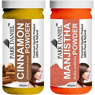 PARK DANIEL Pure & Natural Cinnamon Powder & Manjistha Leaf Powder Combo Pack of 2 Bottles of 100 gm (200 gm ) (200 ml) PARK DANIEL Pure & Natural Cinnamon Powder & Manjistha Leaf Powder Combo Pack of 2 Bottles of 100 gm (200 gm ) (200 ml)