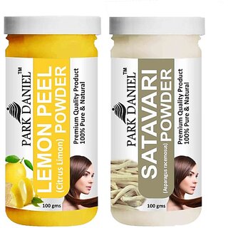                       PARK DANIEL Pure & Natural Lemon Powder & Satavari Powder Combo Pack of 2 Bottles of 100 gm (200 gm ) (200 ml)                                              